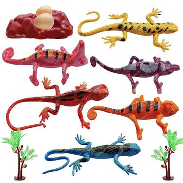 LizardLand | Mundo emocionante de reptiles - Set de juego de lagartos realista para niños y juguetes de trucos